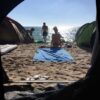 Privelistea din cort vara la mare